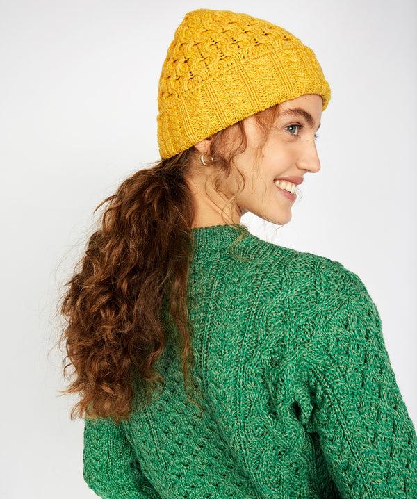 Irelands Eye Aran Hat Sunflower