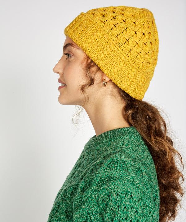 Irelands Eye Aran Hat Sunflower