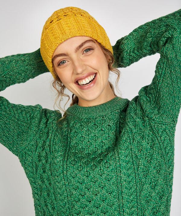 irelands eye Aran Hat Sunflower