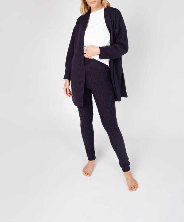 irelands eye Aran Leggings Midnight Blue