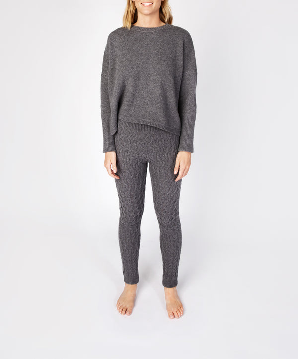 irelands eye Aran Leggings Smoke