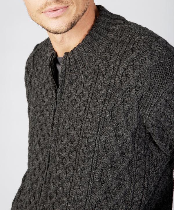 Irelands Eye Ardross Aran Cardigan Graphite