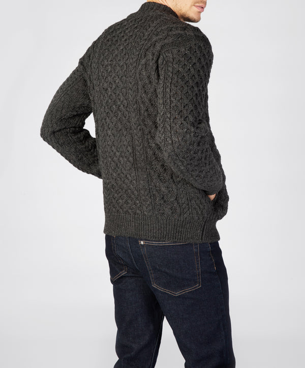 Irelands Eye Ardross Aran Cardigan Graphite