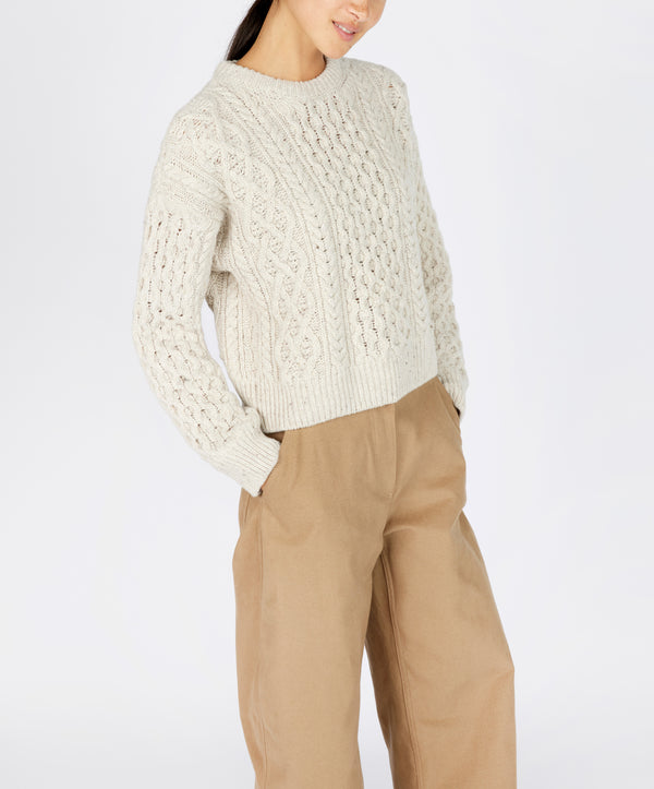 Irelands Eye Cara Crew Neck Chalkstone