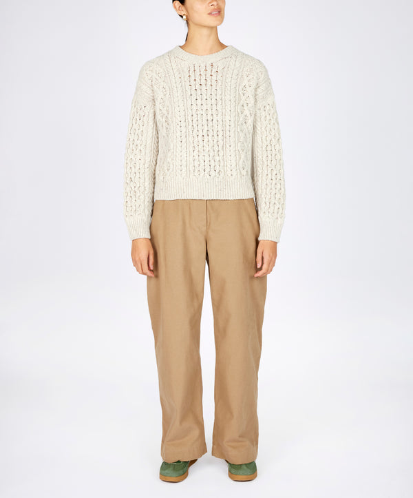 irelands eye Cara Crew Neck Chalkstone