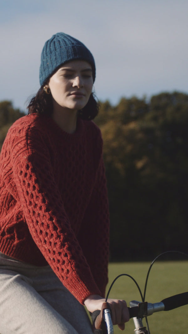 Irelands Eye Cara Crew Neck Chilli