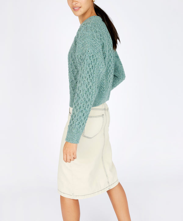 Irelands Eye Cara Crew Neck Ocean Mist