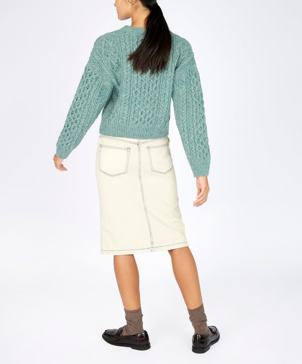 Irelands Eye Cara Crew Neck Ocean Mist