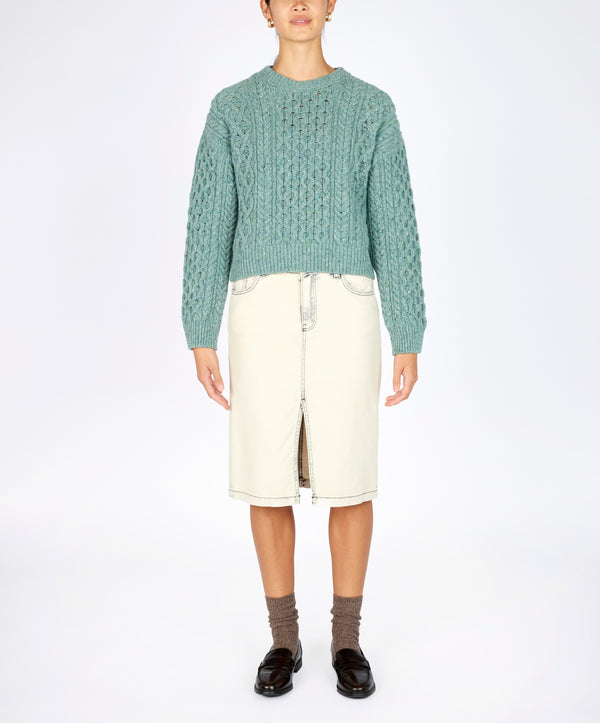 irelands eye Cara Crew Neck Ocean Mist