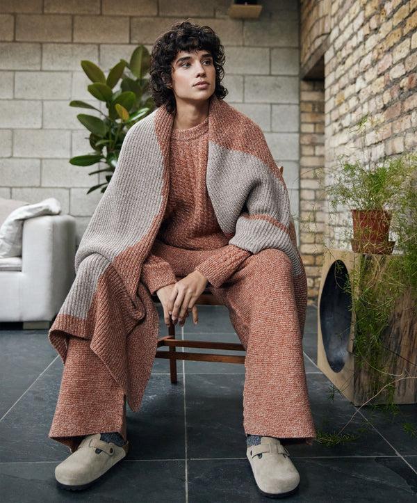 Irelands Eye Corbin Cable Crew Neck Cedar Marl