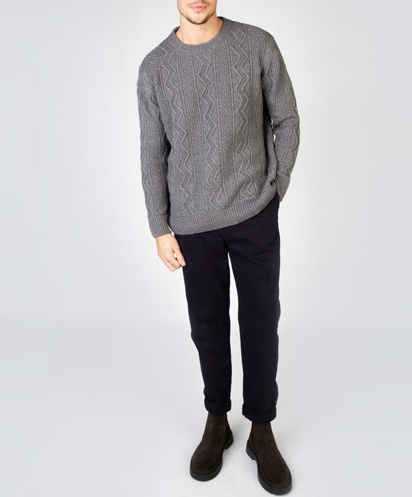 irelands eye Cosan Crew Neck Sweater Grey Frost
