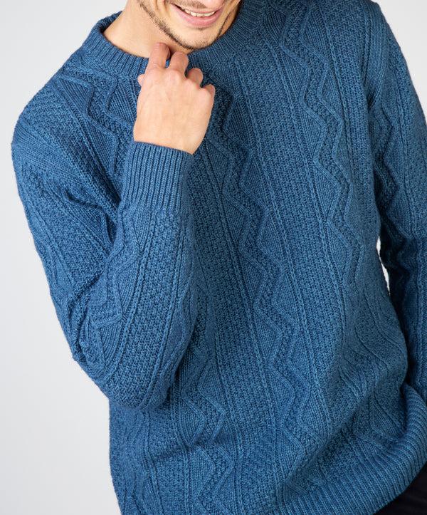 Irelands Eye Cosan Crew Neck Sweater Harbour Blue