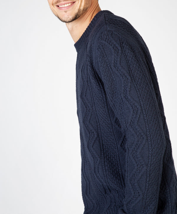 Irelands Eye Cosan Crew Neck Sweater Navy Sail