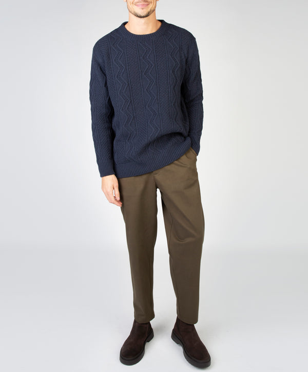 irelands eye Cosan Crew Neck Sweater Navy Sail