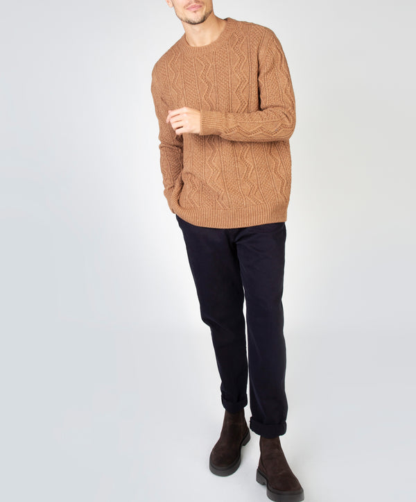 irelands eye Cosan Crew Neck Sweater Nutmeg