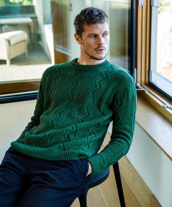 Irelands Eye Cosan Crew Neck Sweater Tundra