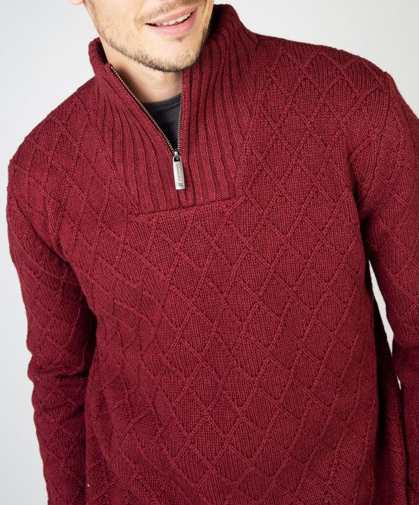 Irelands Eye Diamond Troyer Sweater Sunrise