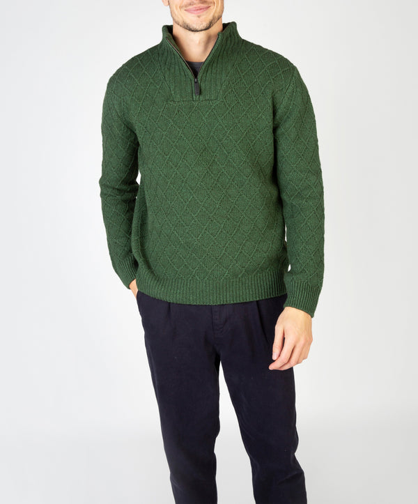 irelands eye Diamond Troyer Sweater Tundra