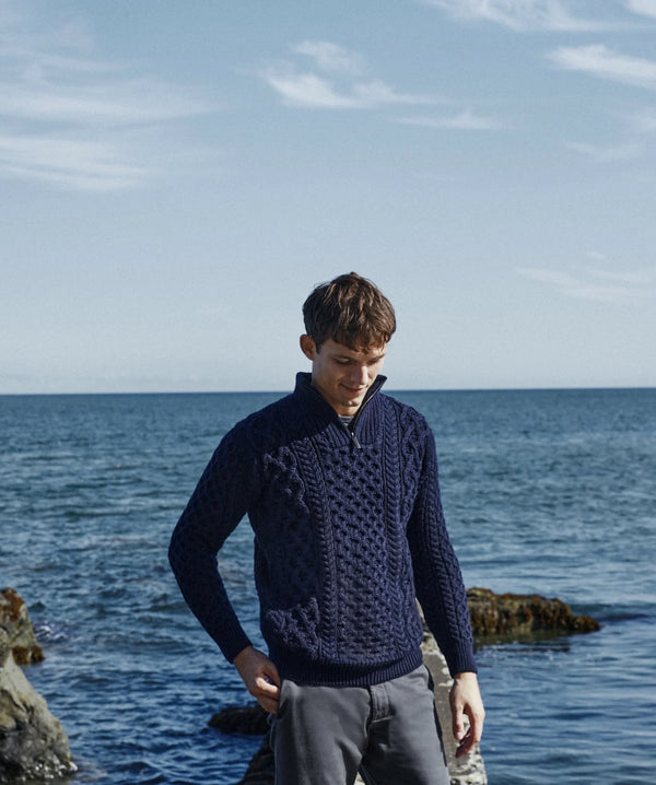 Irelands Eye Dromore Aran Troyer Navy