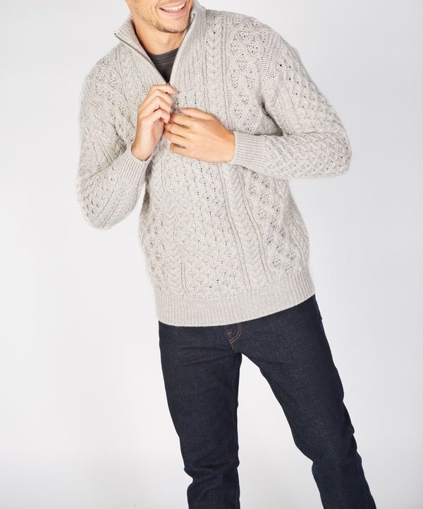 Irelands Eye Dromore Aran Troyer Silver Marl