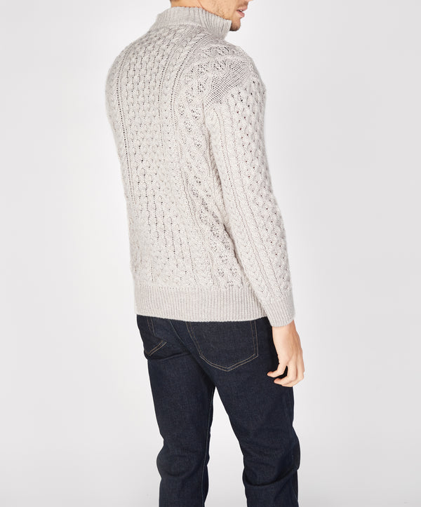 Irelands Eye Dromore Aran Troyer Silver Marl