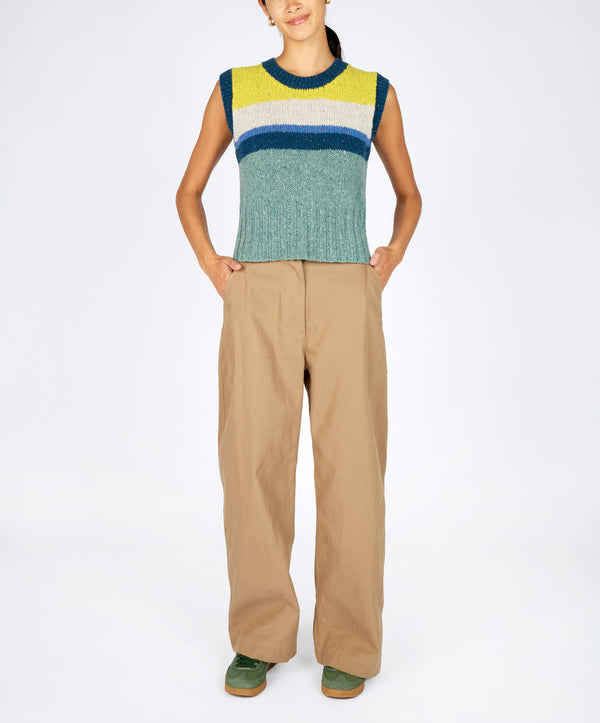 irelands eye Etta Colour Block Vest Buttercup