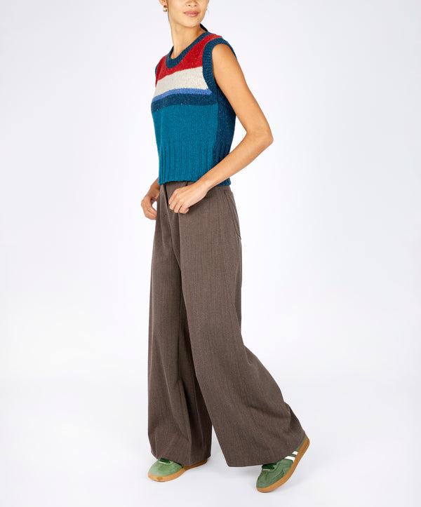 Irelands Eye Etta Colour Block Vest Chilli