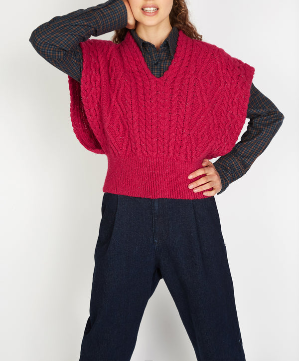 irelands eye Farmleigh Diamond Vest Bramble Berry