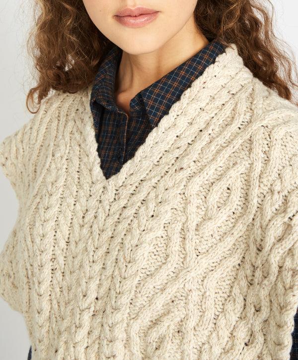 Irelands Eye Farmleigh Diamond Vest Chalkstone