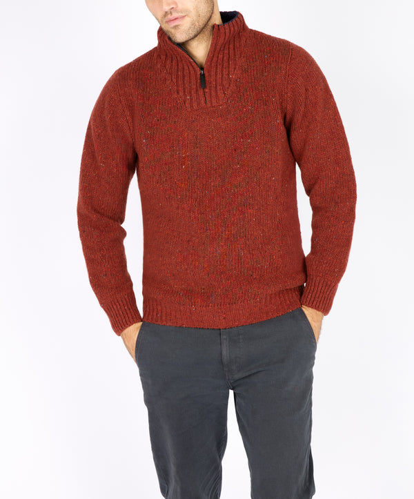 Irelands Eye Glenstone Troyer Sweater Copper Marl