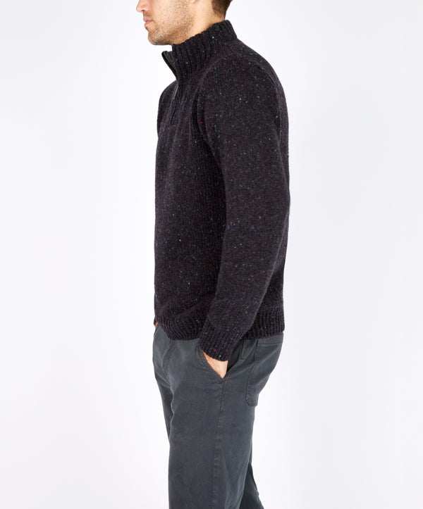 Irelands Eye Glenstone Troyer Sweater Night Marl