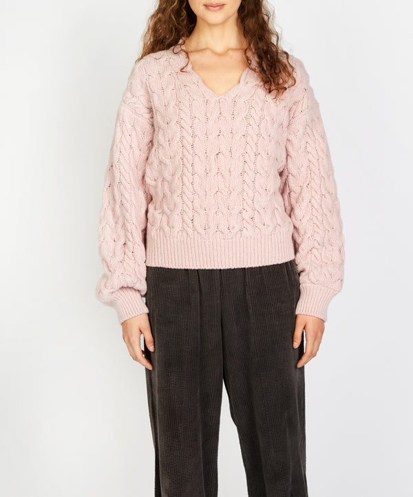 irelands eye Hapenny Horseshoe Sweater Pink Mist