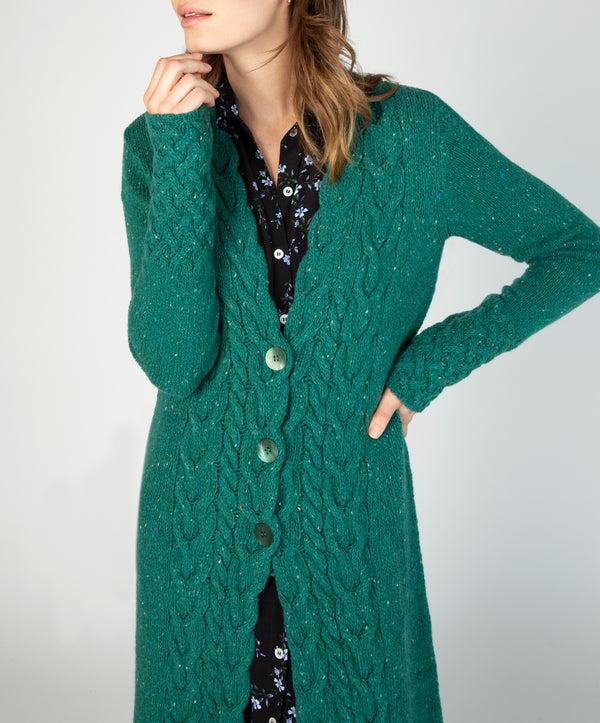 Irelands Eye Horseshoe Cable Coat Green Garden