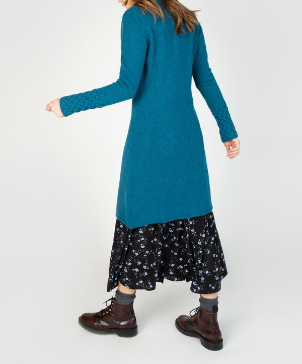 Irelands Eye Horseshoe Cable Coat Teal Harbour