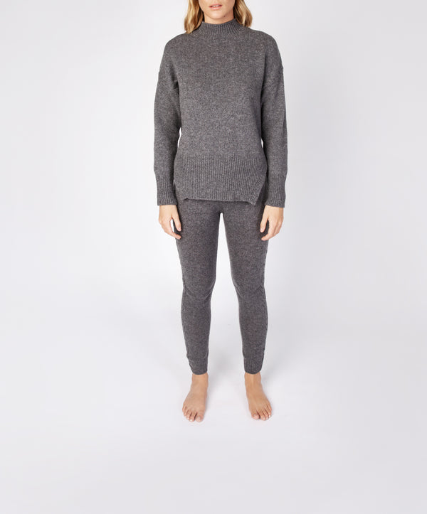 irelands eye Jersey Cable Detail Leggings Smoke