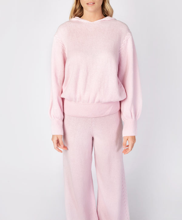 irelands eye Jersey Cropped Hoodie Blush