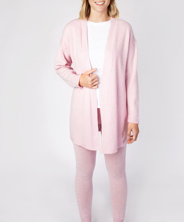 irelands eye Jersey Edge to Edge Cardigan Blush