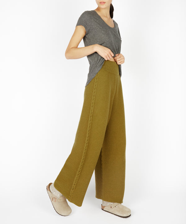 Irelands Eye Kestrel Cropped Trousers Khaki