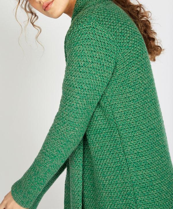 Irelands Eye Kilcoole Textured Coatigan Green Marl