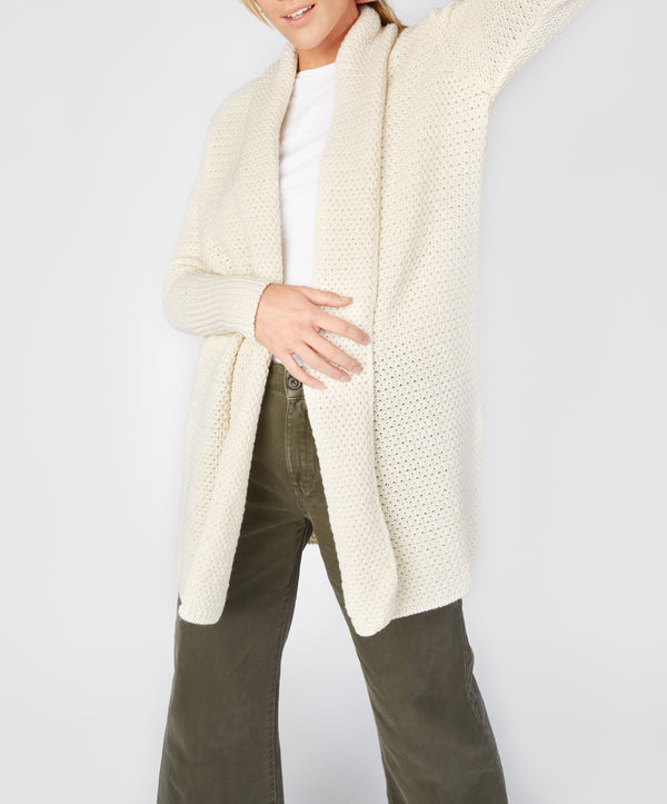 Irelands Eye Kilcoole Textured Coatigan Natural