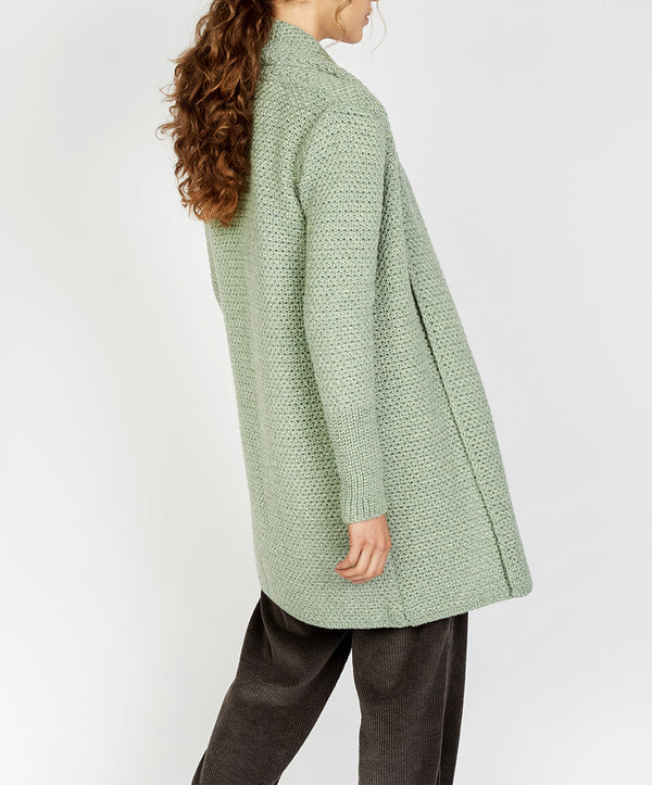 Irelands Eye Kilcoole Textured Coatigan Sage Marl