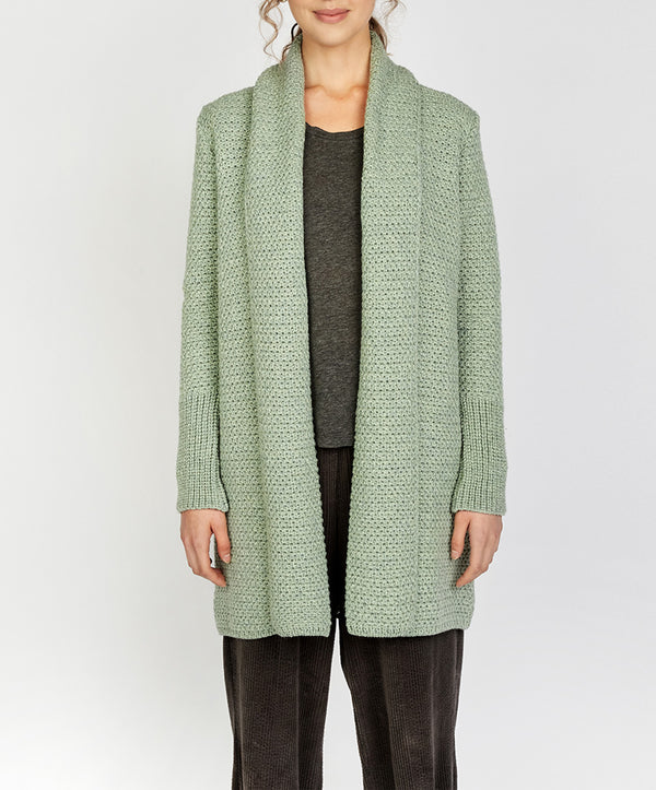 Irelands Eye Kilcoole Textured Coatigan Sage Marl