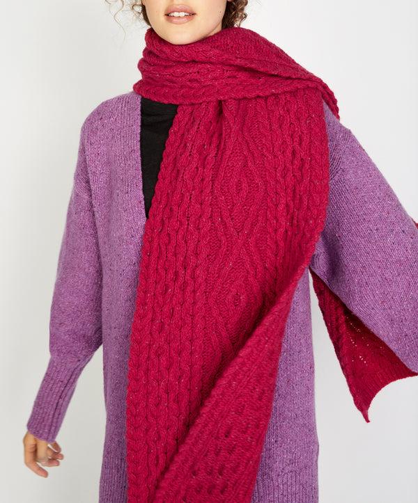 Irelands Eye Lombard Diamond Scarf Bramble Berry