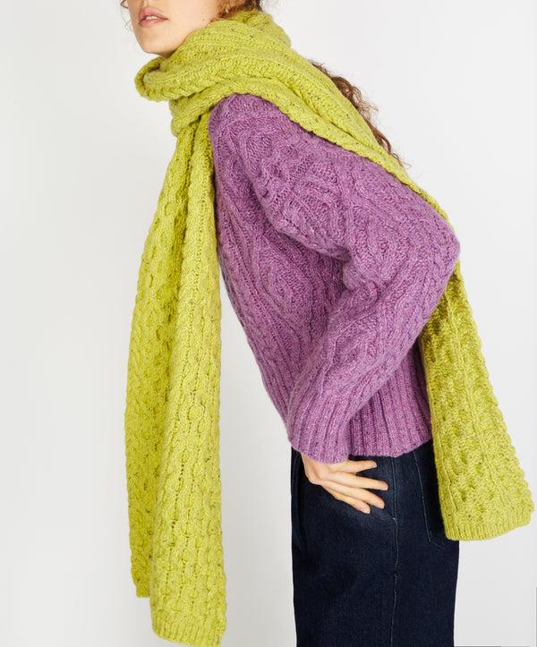 Irelands Eye Lombard Diamond Scarf Chartreuse