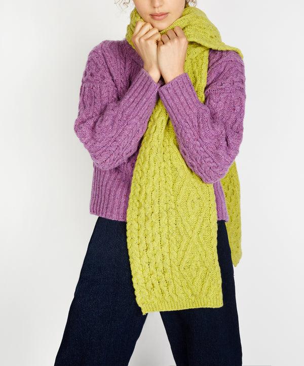Irelands Eye Lombard Diamond Scarf Chartreuse