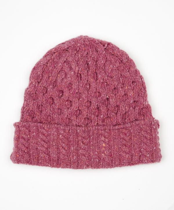 irelands eye Luxe Aran Hat Bubblegum Pink