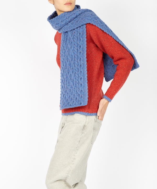 Irelands Eye Luxe Aran Scarf Marina