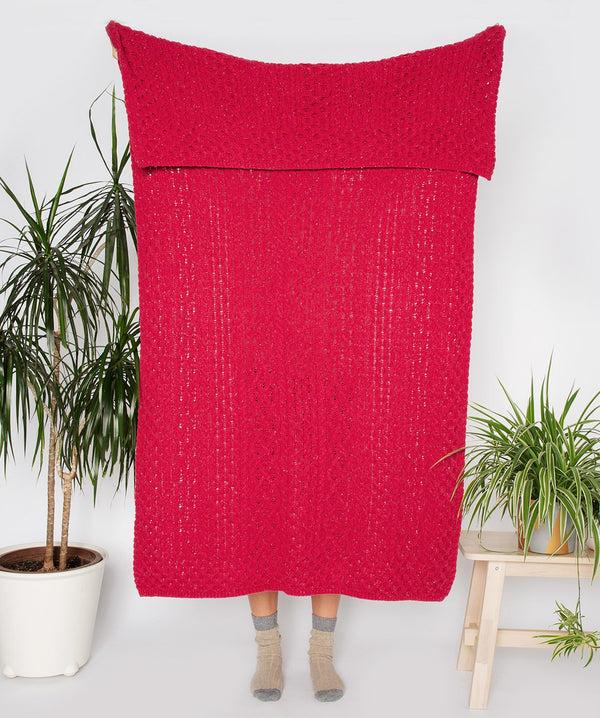 irelands eye Luxe Aran Throw Bramble Berry