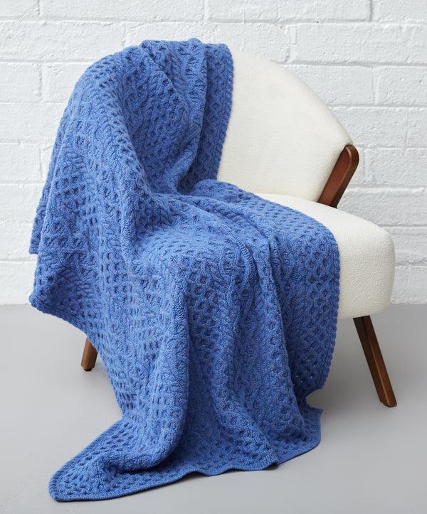 Irelands Eye Luxe Aran Throw Marina