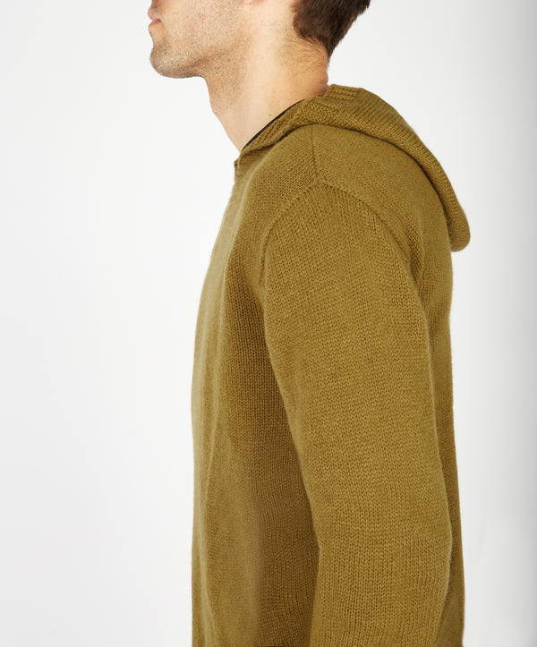 Irelands Eye Luxe Jersey Hoodie Khaki